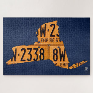 Puzzle de cartes de plaque de licence de New York