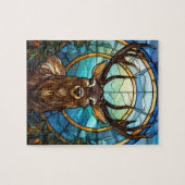 Puzzle de cerfs en verre tendu (Horizontal)