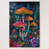 Puzzle de champignons d'aquarelle (Vertical)