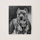PUZZLE DE CHARCOIL PITBULL DRAWNING (Vertical)