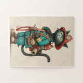 Puzzle de chasse de pompier chat (Horizontal)