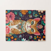 Puzzle de chat à bijoux couronné (Horizontal)