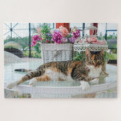 puzzle de chat à l'heure du printemps (Horizontal)