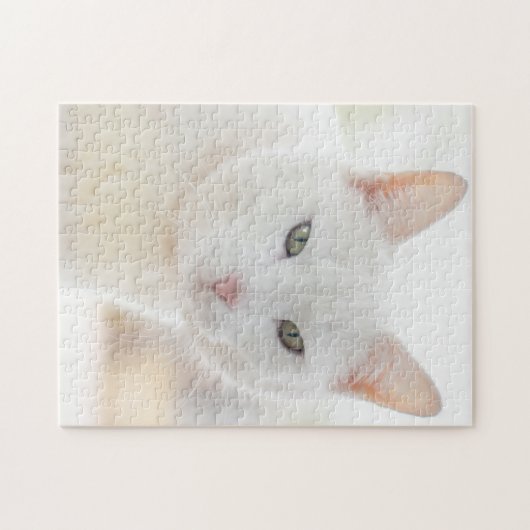 Puzzle de chat blanc (Horizontal)