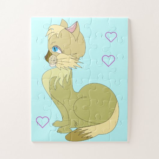 Puzzle de chat bleu (Vertical)
