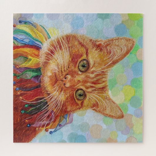 Puzzle de chat de gingembre rouge (Horizontal)