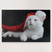Puzzle de chat de Noël (Horizontal)
