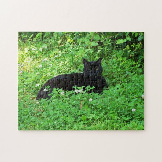 Puzzle de chat noir (Horizontal)