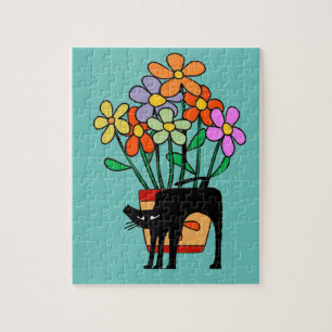 Puzzle de chat noir