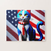 Puzzle de chat Patriot (Horizontal)