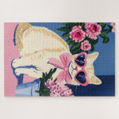 Puzzle de chat Preppy (Horizontal)