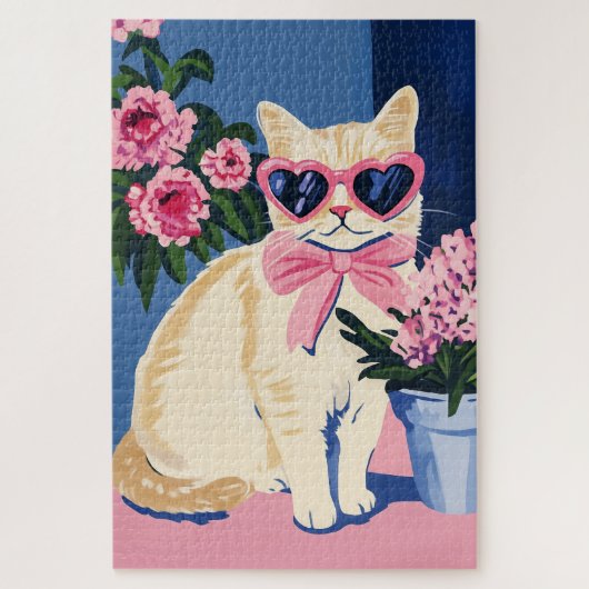 Puzzle de chat Preppy (Vertical)