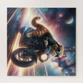 Puzzle de chat sur moto (Horizontal)