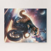 Puzzle de chat sur moto (Horizontal)