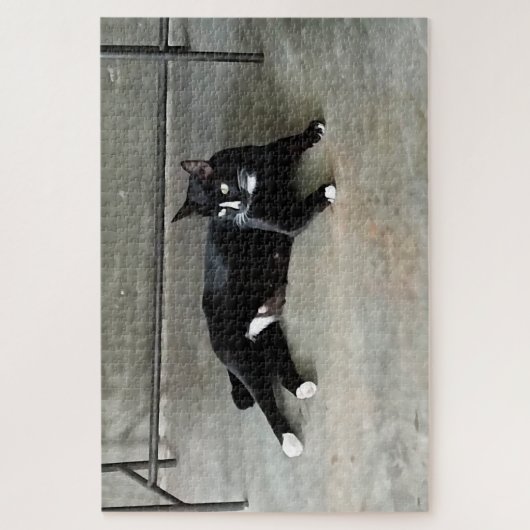 Puzzle de chat tuxedo distingué (Vertical)