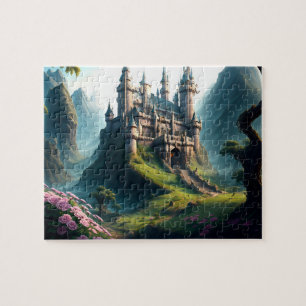 Puzzle de château de prairie fleurie