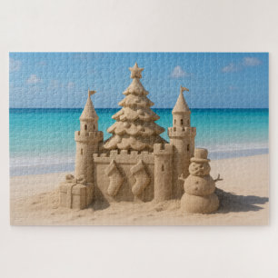 Puzzle de château de sable de Noël