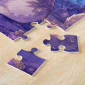 Puzzle de chaton sorcière mignon (Côté)