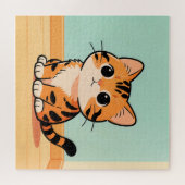 Puzzle de chaton tigré mignon (Horizontal)