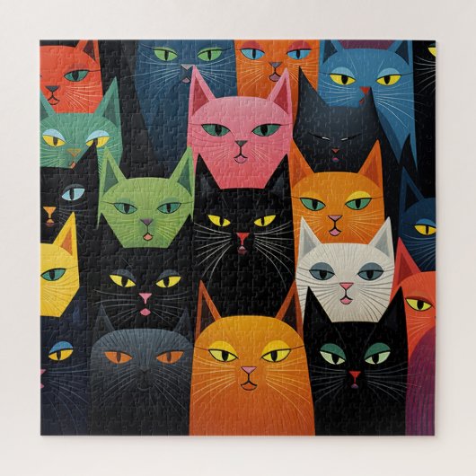 PUZZLE DE CHATS COLORÉS ART GRAND (Vertical)