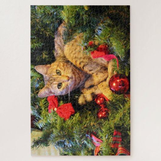 puzzle de chats d'arbre de noël (Vertical)