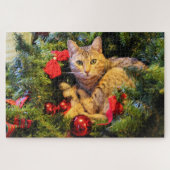 puzzle de chats d'arbre de noël (Horizontal)