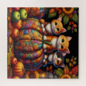 Puzzle de chats d'automne (Horizontal)