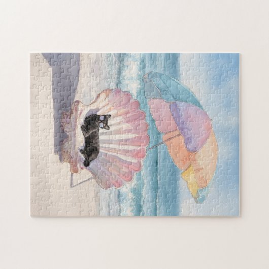 Puzzle de chats en aquarelle Whimsical (Horizontal)