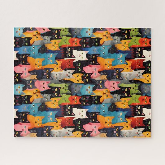 Puzzle de chats multicolores (Horizontal)