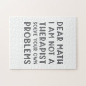 Puzzle De chères maths je ne suis pas un thérapeute (Horizontal)