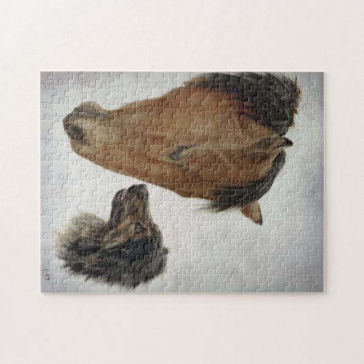 Puzzle de cheval et de chien (Horizontal)