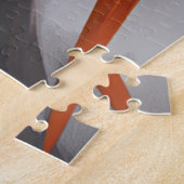 puzzle de chevalier noir et orange (Côté)