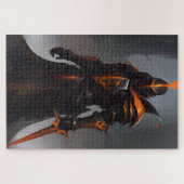 puzzle de chevalier noir et orange (Horizontal)