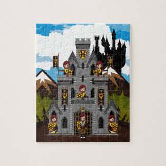 Puzzle de chevaliers et de château de croisé