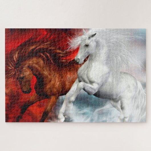 puzzle de chevaux air et feu (Horizontal)
