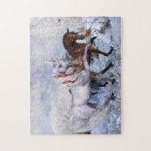 Puzzle de chevaux de Noël (Vertical)