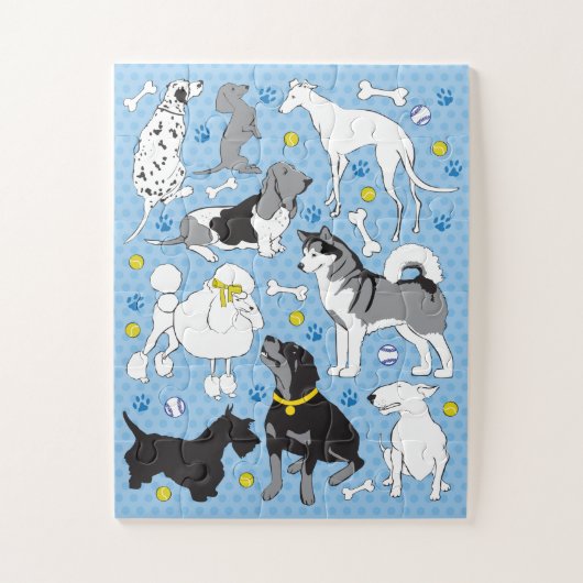 Puzzle de chien 11x14 pour enfants à aveugle (Vertical)