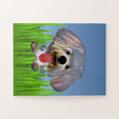 Puzzle de chien maltais pour enfants (Horizontal)