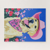 Puzzle de Chien Preppy mignon (Horizontal)