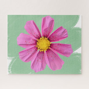 Puzzle de chimie des fleurs de Cosmos rose
