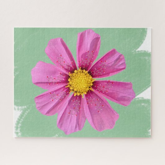 Puzzle de chimie des fleurs de Cosmos rose (Horizontal)