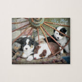 Puzzle de CHIOT d'Australiens de bleu de ciel (Horizontal)