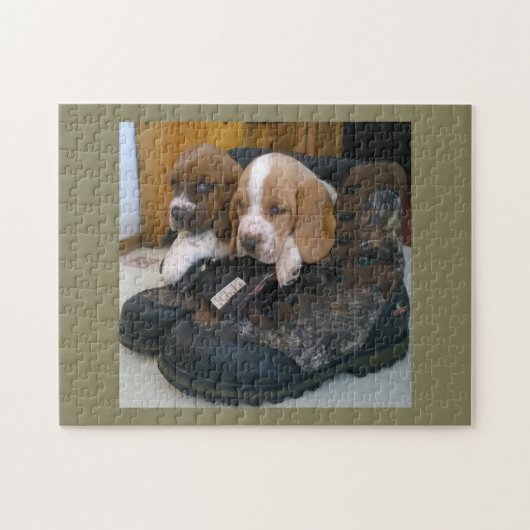Puzzle de chiot de chien de basset (Horizontal)