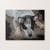 Puzzle de chiot de chien de bétail - "Kona " (Horizontal)