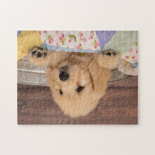 Puzzle de chiot de Goldendoodle (Horizontal)