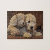 Puzzle de chiot de Goldendoodle (Horizontal)
