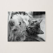 Puzzle de chiot et de chaton (Horizontal)