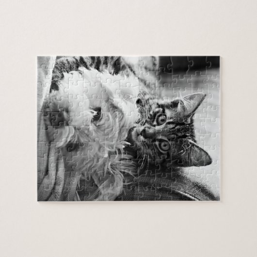 Puzzle de chiot et de chaton (Horizontal)