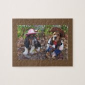 Puzzle de chiots de chien de basset (Horizontal)