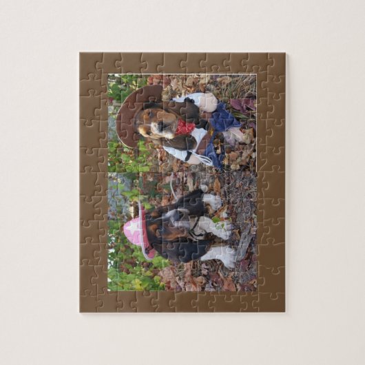 Puzzle de chiots de chien de basset (Vertical)